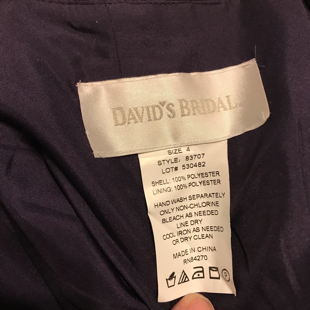 3/$25 David bridal purple strapless formal dress - Picture 6 of 6